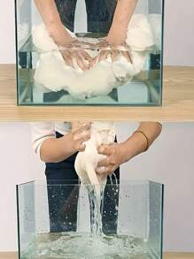 1pc Soft Fluffy Gray Bedroom Living Room INS Style Plush Carpet, Made Of Bubble Plush Fabric, Easy To Clean, Suitable For Bedroom, Living Room, Sofa, Coffee Table, Dressing Room And Other Areas - Grey - View 9