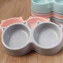 2-In-1 Plastic Cat Lover And Cat Mom Love & Dog Lover And Dog Mom Love Feeding/Drinking Bowls, Neck-Protecting Cat/Dog Lover Gift And Dog/Cat Mom Love Pet Bowls