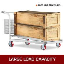 4 Pack 6 X 2 Inch Caster Wheels 2 Rigid And 2 Swivel Casters With Side Brake Polyurethane Iron Core Plate 1000LBS Capacity Per Wheel - 4.5 X 4 X 0.2 Inch - View 5