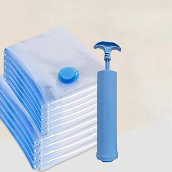 4 piezas/8 piezas Bolsas de almacenamiento al vacío comprimidas, organizador de ropa, ropa de cama y equipaje para uso doméstico