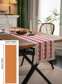 1 件法式浪漫简约心形桌旗，适用于咖啡桌、电视柜、卧室床头柜、厨房/餐桌、家庭聚会的矩形装饰 - 彩色 - 查看 17