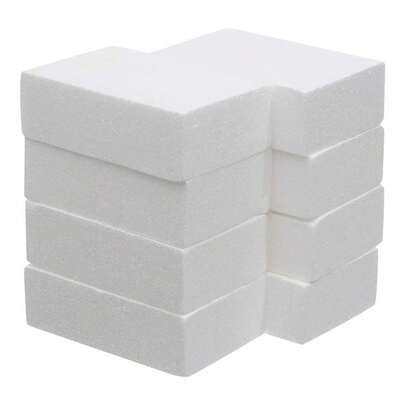 1/3 件装白色实心泡沫圆柱体，适用于鲜花和人造花卉插花、婚礼装饰、DIY 插花、派对装饰、花园装饰、商场装饰、母亲节礼物、玫瑰花装饰、秋季和万圣节装饰