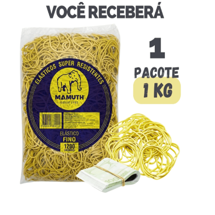 Elástico De Dinheiro Látexom 1200 Unidades Mamuth