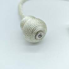 2 件强力磁性窗帘绑带，手工编织侧绳窗帘绑带，独特优雅的装饰窗帘架，适用于家庭、办公室和户外窗户