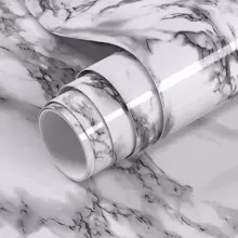 1 卷 1m/3m/5m 大理石纹理光泽接触壁纸，即用型自粘防油墙贴，厨房墙壁装饰壁纸，餐桌橱柜梳妆台翻新装饰 15.74X397.4 英寸礼物生日毕业房间装饰家居装饰浴室装饰卧室装饰房间装饰用品客厅装饰房屋装饰家居装饰客厅墙壁艺术墙纸