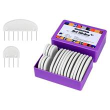 20 件针织阻挡针套件 - 不锈钢针织阻挡梳，4/8 爪阻挡梳，用于阻挡针织、钩针、蕾丝、缝纫、编织、针织固定修剪、DIY 手工项目、钩针配件、针织用品、DIY 工具 - 橢圓形 - 查看 13