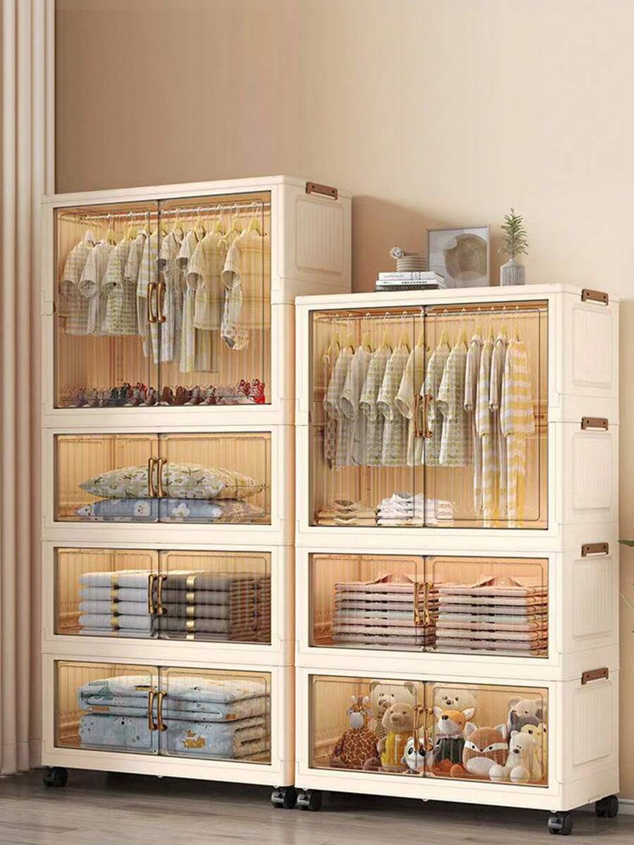 Organizador de armario con 5/4/3/2/1 niveles, organizador de almacenamiento para el armario, estantería para zapatos, organizador de maquillaje, organizador de ropa, gabinete de almacenamiento, cómoda para dormitorio y cajones