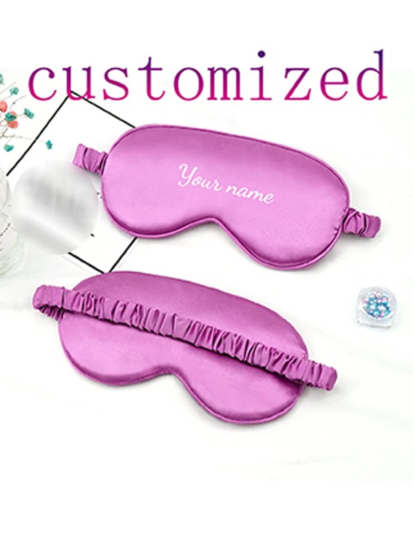 One Piece Of Custom, Eye Mask, Name, Text, Lunch Break, Sleep Companion, Lightweight, Gift, Couple, Unique, Soft, Delicate, Solid Color, Simple, DIY, Creative, Niche, Birthday Gift, Valentine's Day, Mother's Day, Teacher's Day, Halloween, Christmas, Travel Essentials, Travel Essentials, Travel Accessories