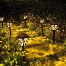 Shenzhi Tech Shenzhi Tech 2Pcs Solar Ground Lights With Light Control – Outdoor Solar Powered LED Path Lights, Auto On/Off, 6-8H Illumination For Garden Lawn Yard Patio