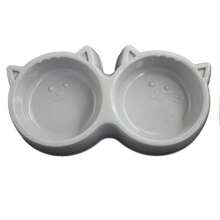 2-In-1 Plastic Cat Lover And Cat Mom Love & Dog Lover And Dog Mom Love Feeding/Drinking Bowls, Neck-Protecting Cat/Dog Lover Gift And Dog/Cat Mom Love Pet Bowls