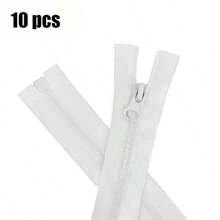 10 chiếc #5 Khóa kéo nhựa nhiều màu Khóa kéo tự động cạnh 19,68-47,24 inch Khóa kéo răng lớn Áo khoác Phụ kiện quần áo áo khoác - 5# Khóa kéo hở - Xem 15