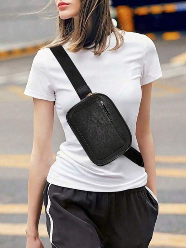 Mini Bolsa de Cintura Simples para Mulheres, Pochete à Prova D'Água e Leve para Esportes ao Ar Livre