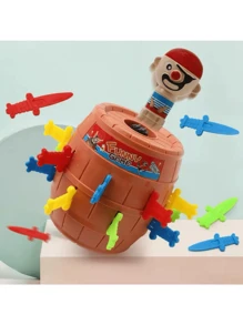 [FDA 认证] 新款海盗桶恶作剧玩具，缓解压力的搞笑桌面游戏，娱乐派对小礼品，采用 100% 安全材料制成 - 彩色 - 查看 2