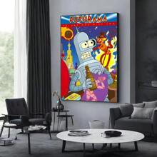 1 tấm áp phích nghệ thuật treo tường không khung Pop F. Futurama B-Bender Anime tự làm áp phích quán cà phê trang trí nhà cửa khung tùy chọn - Nhiều màu - Xem 26