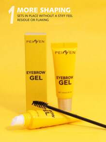PEIEN 1 件装 3D 塑形自然持久防晕染眉毛凝胶带眉刷，防水速干，打造浓眉造型，欧美风格 - 無色 - 查看 4