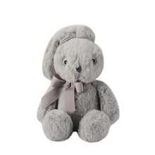 Muñeco de peluche de conejo de dibujos animados, linda decoración de habitación, lindo y suave regalo de cumpleaños para adultos - Gris - Ver 2