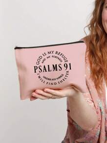 Multi Functional Canvas Zipper Medicine Bag - Psalms 91 Themed Makeup Bag - Lightweight And Odorless Polyester Travel Wash Bag,Perfect Travel Organizer For Cosmetics And Stationery,Fun Patterned Canvas Medical Bag,Essential Travel Makeup Bag:Girls' Travel Life Bag - Multicolor - View 15