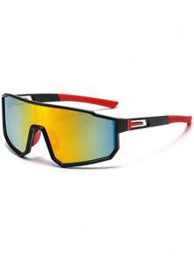 1pc Women's Integrated Ski Goggles, Colorful Coated Sports Windproof Driving Cycling Glasses Easy Comfort Casual Outfits Outdoor Cycling Glasses For Summer Beach Vacation,Outdoor,Travel Autumn Accessories Goggles