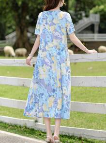 Nuovo arrivo Abito casual ed elegante stampato da donna