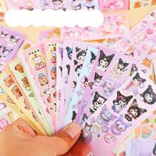 Sanrio Paquete de 40 piezas/20 piezas/10 piezas de pegatinas de las series de tarjetas de pegatinas de My Melody y Kuromi de Sanrio, sin repeticiones, pegatinas DIY (algunas partes pueden ser aleatorias)