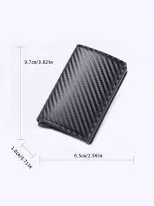 1 pieza Billetera ultraligera para hombres, billetera blindada RFID como regalo para hombres, portador de tarjetas de crédito para hombres, portador de tarjetas de presentación para hombres, cubierta protectora, minimalista, de fibra de carbono negra, billetera ultraligera con imán