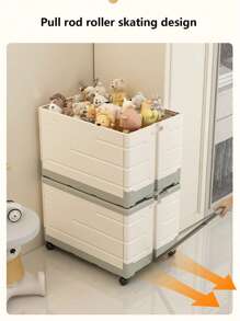 1pc Storage Box Household Artifact Large Capacity Toy Sorting Storage Box Cover Folding Student Book Storage Cabinet Basket