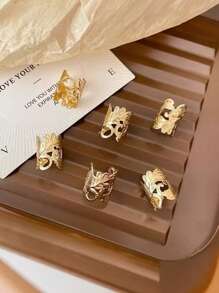 6 sztuk/zestaw Nile Princess Style Gold Tone Eleganckie spinki do włosów, egzotyczne akcesoria do włosów