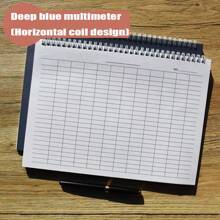 1 Spiral Notebook Universal Grid Attendance Record Book, Work Log Horizontal Version (23 Rows And 14 Columns), Vertical Version (34 Rows And 8 Columns), Data And Inventory Management Ledger, Financial Accounting, Student And Work Purpose - Text,Back To School,School Supplies