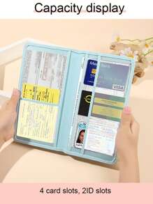 1pc-Car Registration And Insurance Card Holder, Car Document Holder For Cards, Driver License & Other Essential Documents - Multicolor - View 6