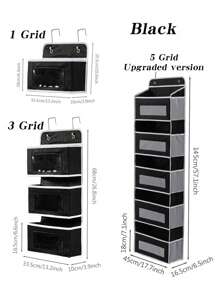 1pc Fabric Bathroom Door Storage Rack, Upgraded Hanging Storage Rack With Transparent Windows, Suitable For Storage Racks In Bedrooms, Bathrooms, Daycare Centers, Baby Toys, Diapers, And Pantry, Available In Multiple Colors - Multicolor - View 3