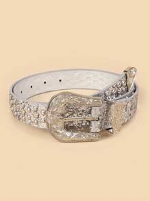 Teenager New Shiny Waist Belt High Quality PU Pants Belt Jeans Decorative Belt - one-size - View 8