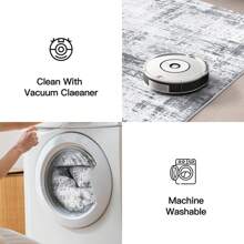 Sour Lemon 8x10 Area Rugs For Living Room, Large Machine Washable Area Rug, Non Slip Vintage Retro Rugs For Bedroom, Soft Boho Abstract Rug Foldable Carpet Rugs For Living Room Home Office Decor - Light Grey - View 5