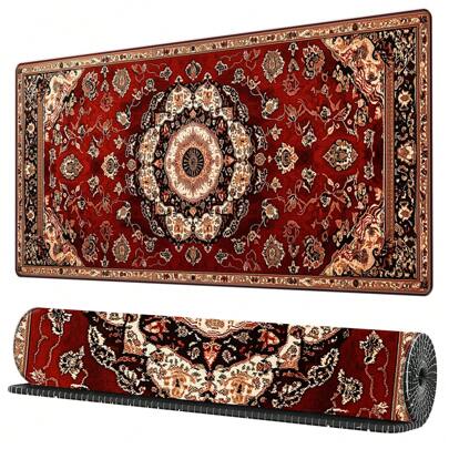 BHJLAXR 大型游戏鼠标垫，采用波西米亚风格设计 - 橡胶材质，防滑，耐用的键盘和鼠标桌垫，非常适合家庭办公和游戏，是游戏玩家、家人和朋友的舒适鼠标垫