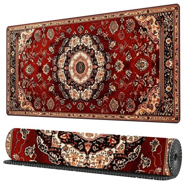 BHJLAXR Large Gaming Mouse Pad With -Style Bohemian Design - Rubber Material, Non-Slip, Resistant Desk Pad For Keyboard And Mouse, Ideal For Home Office And Gaming, Comfortable Mouse Mat For Gamers, Family, And Friends