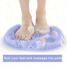 1Piece Of GentleTouch Anti-Slip Shower Foot Scrubbers And Massagers - Exfoliating Pads To Promote Blood Circulation, Manual Operation, Bathroom Accessories