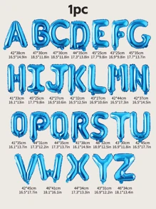 1 个 16 英寸金属金色、银色、蓝色、粉色、香槟色渐变字母和数字 PE 气球，适用于生日派对装饰、场景布置道具、派对装饰组件、圣诞节 - 彩色 - 查看 3