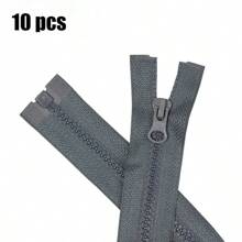 10 chiếc #5 Khóa kéo nhựa nhiều màu Khóa kéo tự động cạnh 19,68-47,24 inch Khóa kéo răng lớn Áo khoác Phụ kiện quần áo áo khoác - 5# Khóa kéo hở - Xem 17