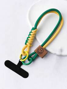 Nuevo estuche universal para teléfono con correa de muñeca decorativa trenzada de nailon, cordón de muñeca resistente con soporte para tarjetas