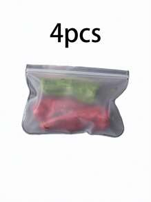 4/6/8/10pcs Silicone Food Storage Containers Reusable Food Storage Bags Lunch Bags Stand Up Zip Shut Bag Cup Fresh Food Leakproof Containers - Multicolor - View 15