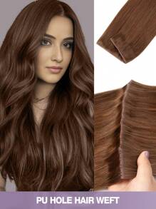 PU夹式接发，真人发，雷米发，1B自然黑直发，隐形PU夹式接发，真人发接发 - 彩色 - 查看 36