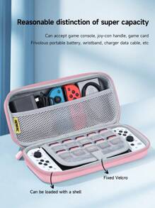 Set de 3 piezas, Estuche portátil para 2 y Switch OLED, incluye 2 tapas de joystick/botones con motivo de calavera para Joycon, con soporte, que cabe cargador, cable, 10 tarjetas de juego, accesorios de juego resistentes a golpes y presión - Multicolor - Ver 2
