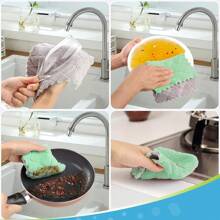 Kitchen Towels, 12 Packs Absorbent Coral Fleece Dish Towels, No Odor Reusable Dish Cloths, Microfiber Cleaning Cloths, Fast Drying Dishcloths, 5.9" X9.8" - Multicolor - View 6