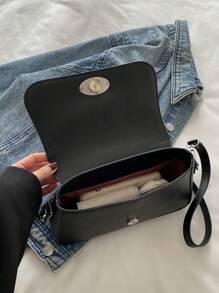 Elegant And Fashionable Shoulder Bag For Gift Giving, Leisure, Versatile Commuting Handbag, Portable Armpit Bag, Versatile And Simple Shoulder Bag, Suitable For Shopping, Wallets, Shopping, Young Women, College Students, Newcomers, White-Collar Workers. They Are Very Suitable For Offices, Universities, Work, Business, Commuting, Outdoor Activities, Travel, And Outings - Black - View 8
