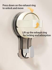 1 个绿色或白色吸盘挂钩，可重复使用真空吸盘，无需钻孔，用于在厨房、浴室、卫生间和室内空间悬挂衣服、毛巾、厨房用品等 - 彩色 - 查看 2