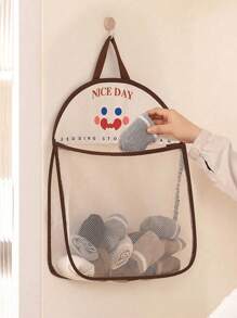 1pc Hanging Mesh Storage Bag, Polyester Breathable & Washable Laundry Organizer, Wall-Mounted Underwear & Socks Sorting Pouch Laundry Bag Bathroom Organizer Bathroom Bedroom Home Kitchen Organization Closet Organizer School Dorm Essentials Clothes Organizer College