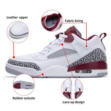 Jordan Men's Jordan Spizike Low Comfortable Casual Shoes, Breathable Air Cushion Basketball Sneakers, FQ1759-106