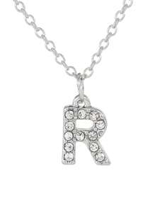 1 件时尚简约 24 个字母合金锆石项链，适合男士、女士、情侣日常佩戴 - A3120 - 查看 9