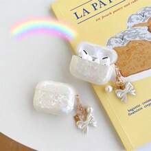 1pc Colorful Shell Pattern Butterfly Lanyard Case, Luxury Fashion Anti-Drop Earphone Cover Compatible With AirPods 1/2/3/Pro/Pro 2