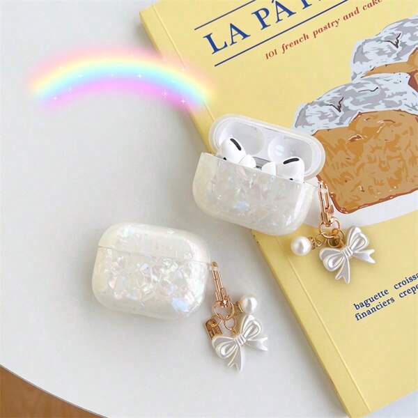 1pc Colorful Shell Pattern Butterfly Lanyard Case, Luxury Fashion Anti-Drop Earphone Cover Compatible With AirPods 1/2/3/Pro/Pro 2