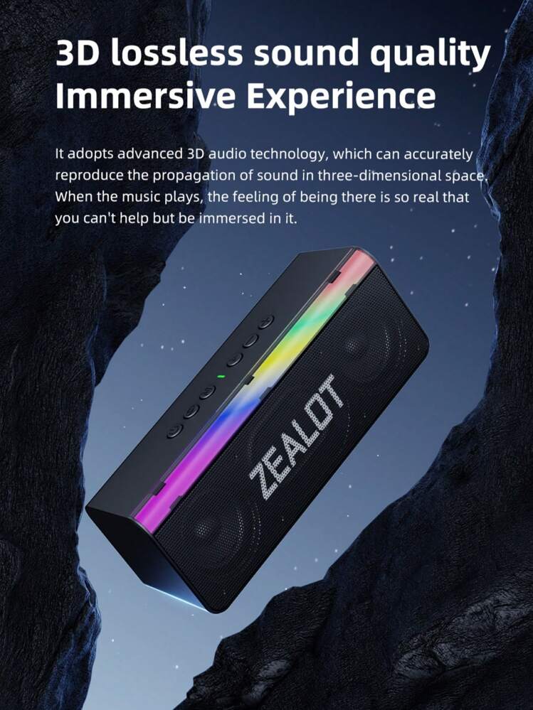 ZEALOT S72 20W ワイヤレススピーカー、アウトドア 携帯用 デュアル